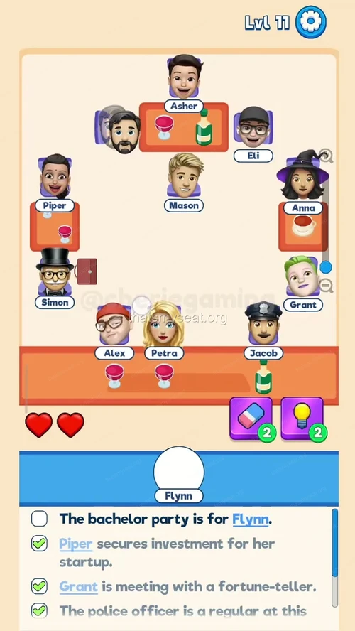 That‘s My Seat  Level 11 final answer and solution