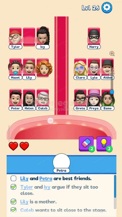 That‘s My Seat  Level 26 final answer and solution