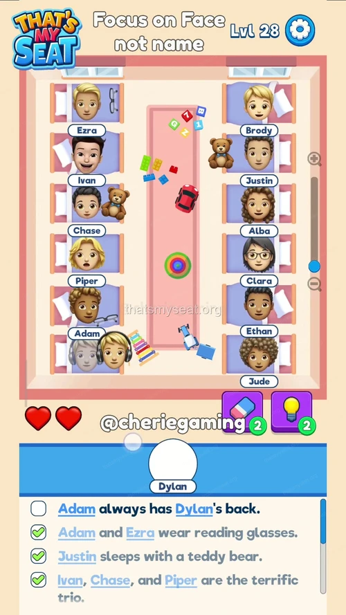 That‘s My Seat  Level 28 final answer and solution